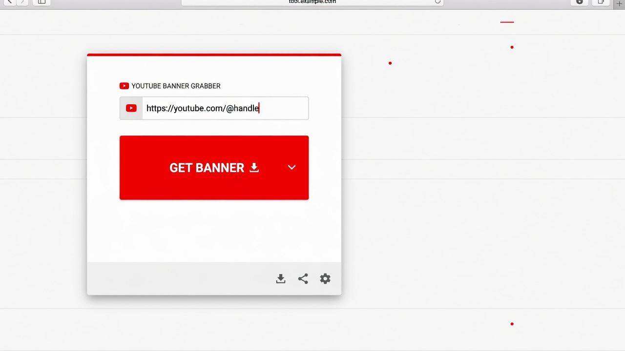 Pasting a YouTube channel link into the banner downloader